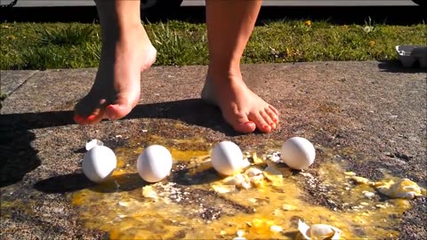 Bare Feet Scramble Some Eggs