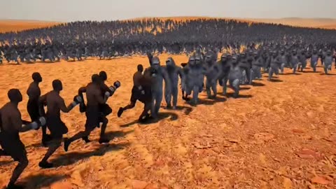100,000 Mike Tyson VS 10,000 Gorillas ! 😱 Who will win ? 🤔