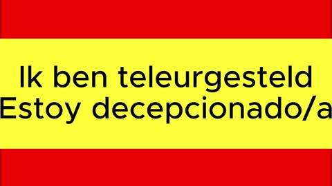 Spaans beginners A1.1 Emoties en Gevoelens in het Spaans 🇳🇱 🇪🇸