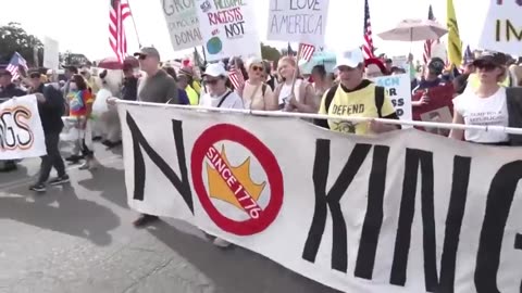 No Kings protest against Donald Trump gathers millions across the US