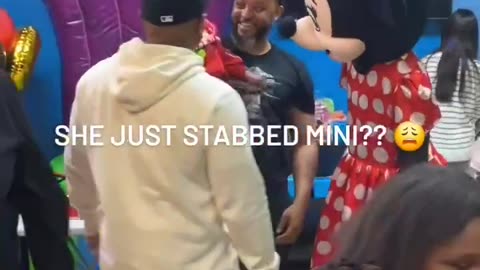 Black toddler stabs Minnie Mouse - why are they so violent at a young age....