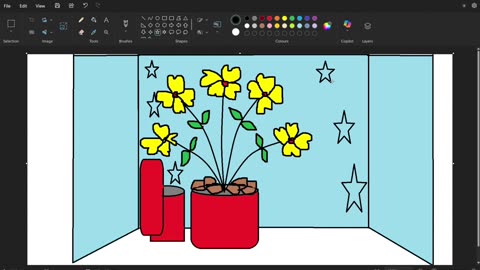 Painting Flowers on Screen: Easy Art with Microsoft Paint
