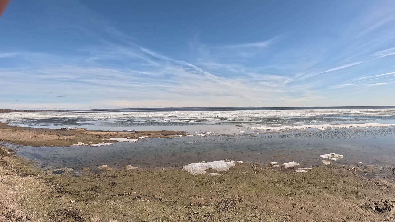 The not frozen lake