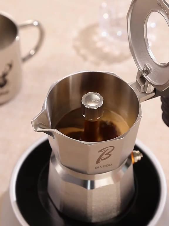 Bincoo Three Valve Mocha Pot Upgrade Concentrated Latte Extraction Pot 316 Stainless Steel