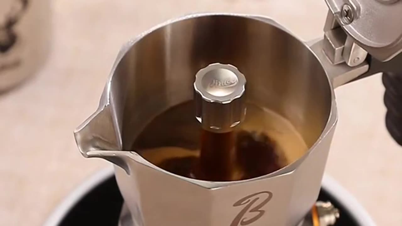 Bincoo Three Valve Mocha Pot Upgrade Concentrated Latte Extraction Pot 316 Stainless Steel