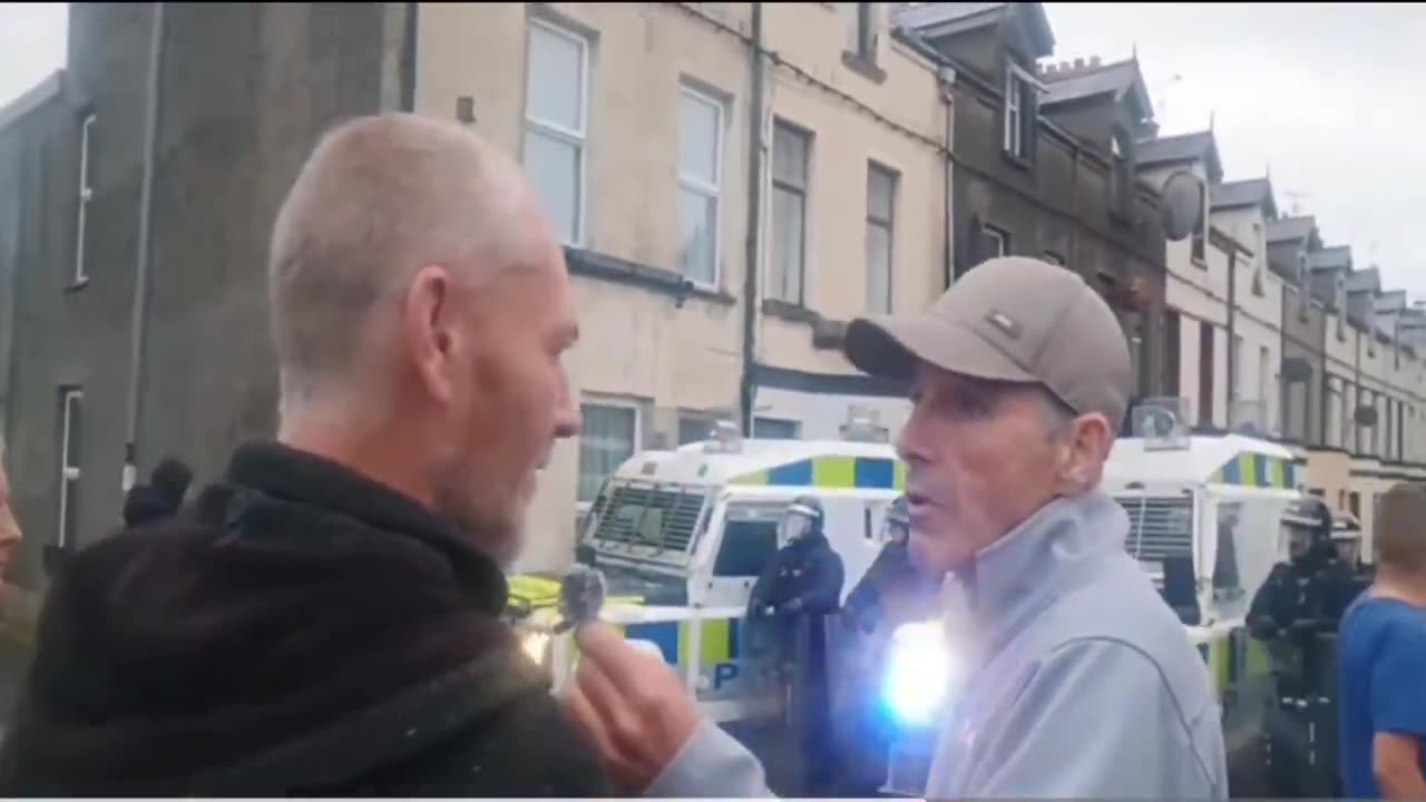 Meanwhile in #Ballymena, N.Ireland Locals erupt following the serious sexual assault of young girls