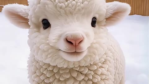 This adorable little sheep is just curious about the camera.📸🐑