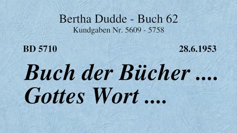 BD 5710 - BUCH DER BÜCHER .... GOTTES WORT ....