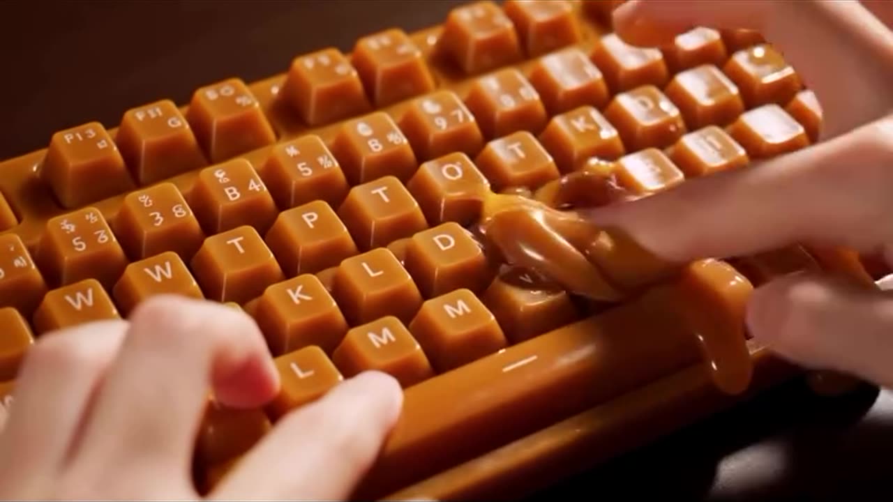 the caramel looks soo goood 😭😍 #asmr #aiasmr #asmrtiktok #asmrsounds #asmrfood #keyboardasmr