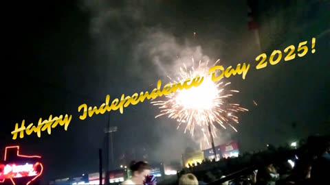 Impressive fireworks at Sugarland baseball stadium July 4, 2025