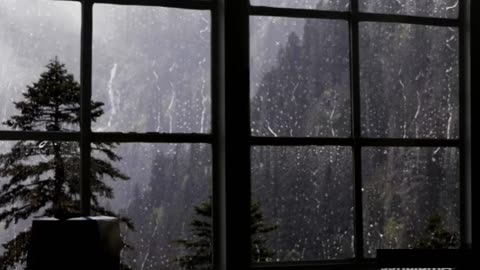4K Thunderstorm with Heavy Rain - Visual & Audio Relaxation Experience