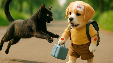 Baby Puppy Attacked by a Cat 😭🐱💔You Won’t Believe Why! 😱❤️But Ginger’s Kindness Changed Everything❤️