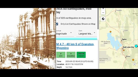 LARGE EARTHQUAKE NEAR SALT LAKE CITY-THE GREAT QUAKES APPROACHING? EARTH CHANGES-MUDFLOOD- TARTARIA*