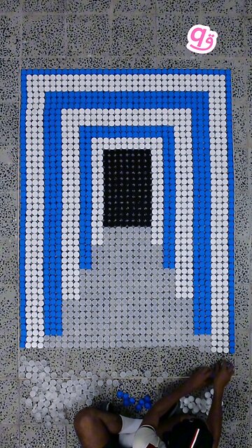 The Secret Road to the Palace Gate” 🏰 using 1,872 bottle caps! #3d #3dart #art #qamhani #shorts