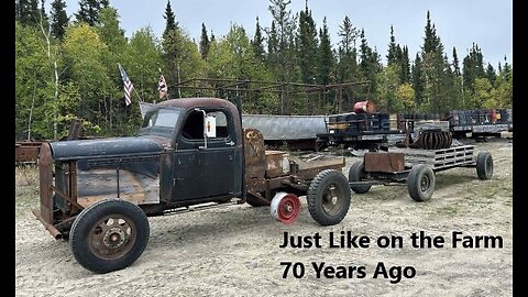 Snow Truck Pulling Farm Wagon Like It Did Many Years Ago Sept 16 2025