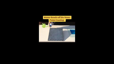 Water beads off a Nano Paint Coating