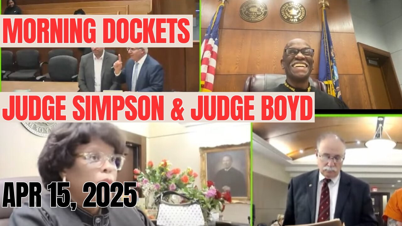 Going through the docket with Judge Stephanie Boyd & Judge J. Cedric Simpson.