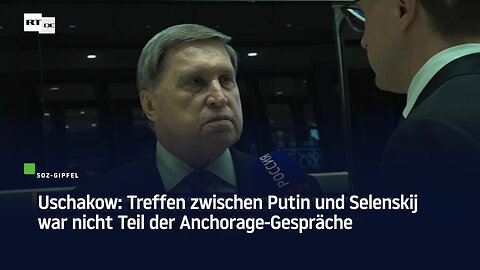 Uschakow: Treffen zwischen Putin und Selenskij war nicht Teil der Anchorage-Gespräche