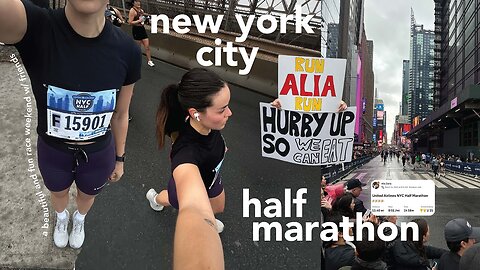 let's run the NYC HALF MARATHON | race weekend vlog