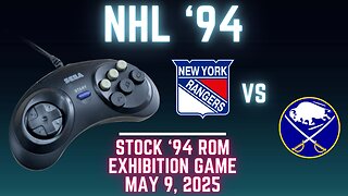 NHL '94: Rangers (Len the Lengend) at Sabres (Shaftman) {Genesis} - Exhibition 129
