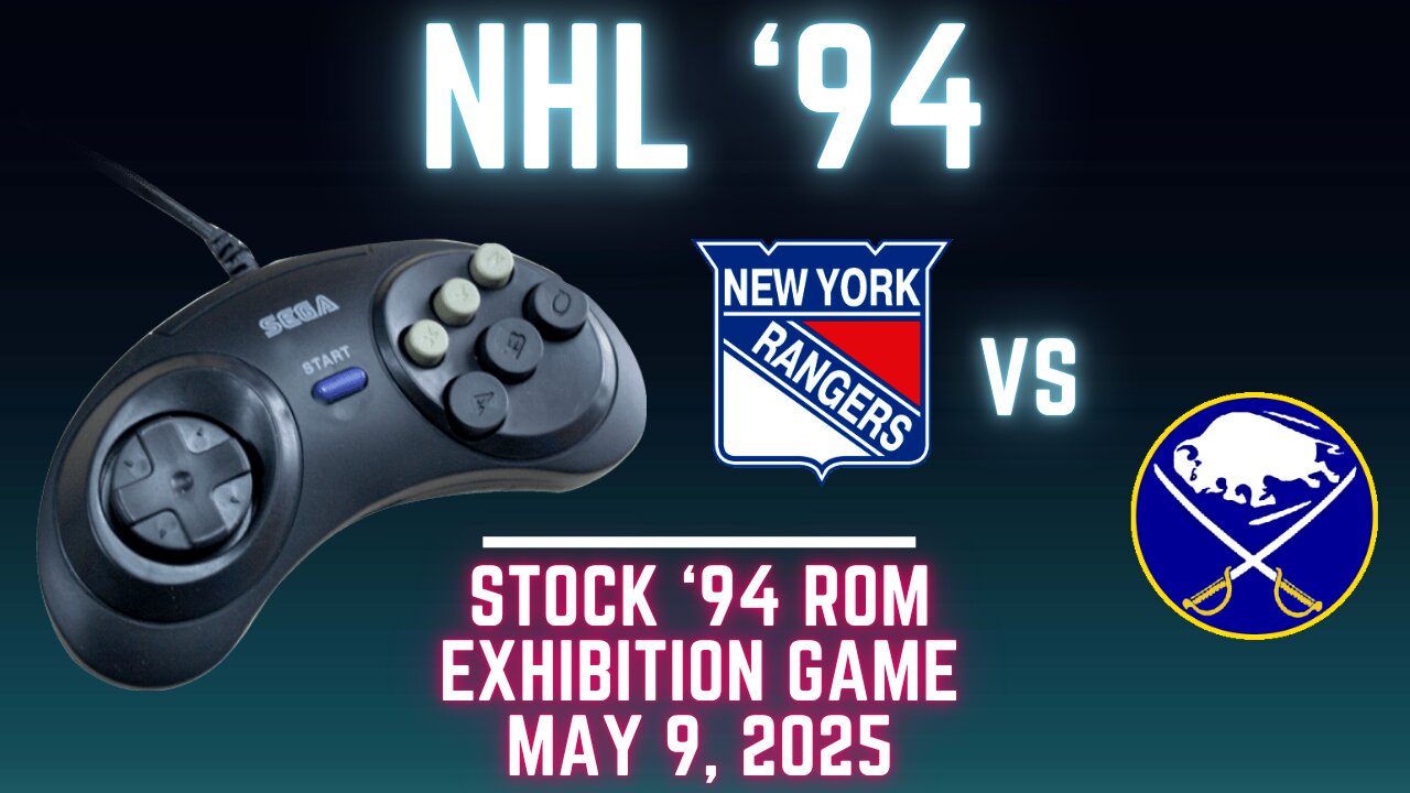 NHL 94: Rangers (Len the Lengend) at Sabres (Shaftman) {Genesis} - Exhibition 128