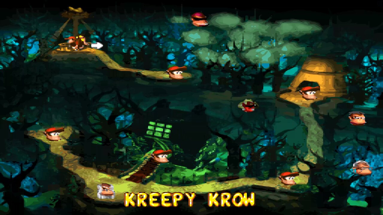 DONKEY KONG COUNTRY 2™ : DIDDY'S KONG QUEST™ / ACT 5. GLOOMY GULCH / A5#B. KREEPY KROW