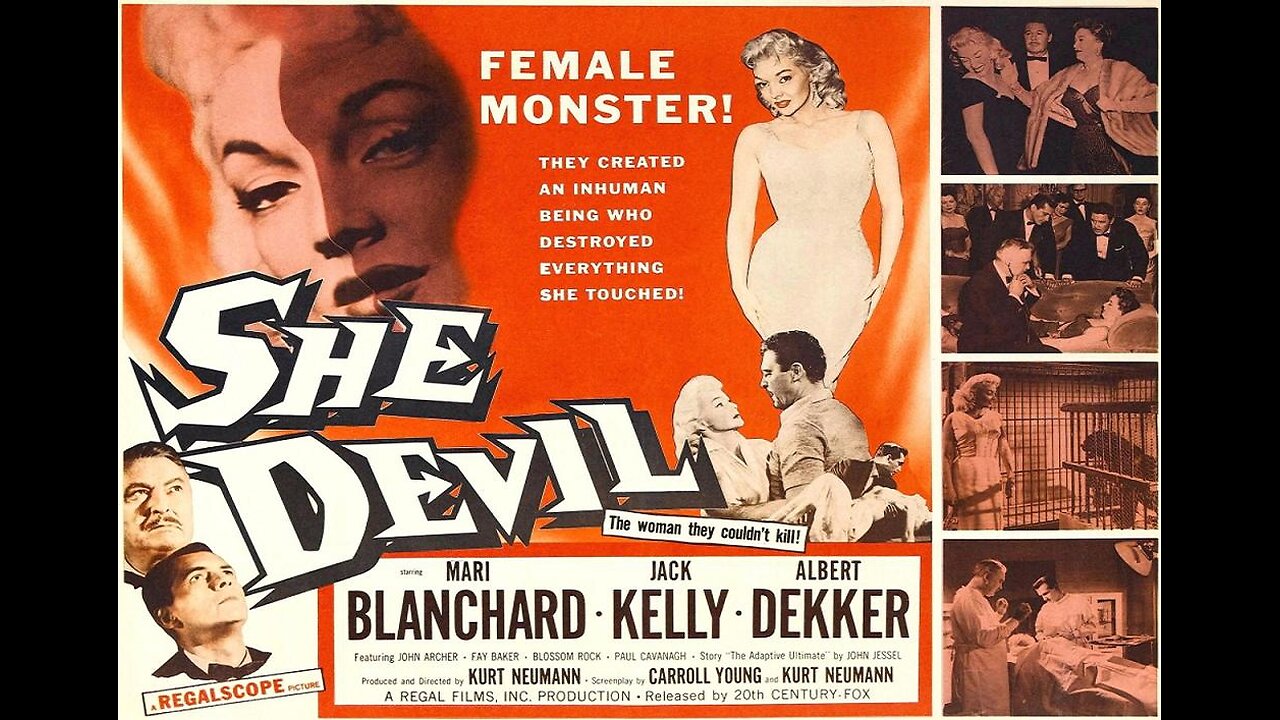 SHE DEVIL 1957 Woman's Life Saved by Experiment Making Her Invincible & Evil FULL MOVIE HD & W/S