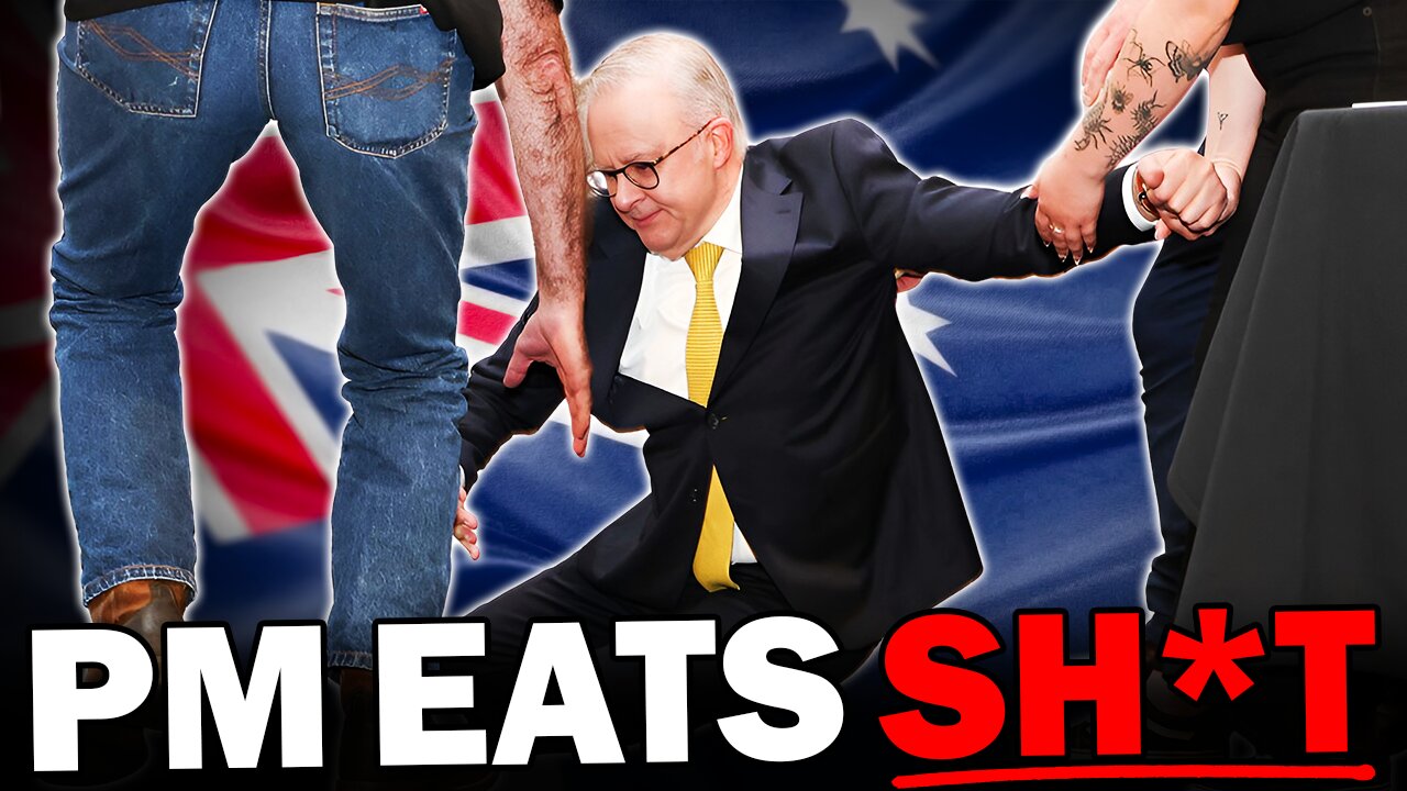 Australian Prime Minister FALLS OFF STAGE Then Denies it Happened 🤣😂