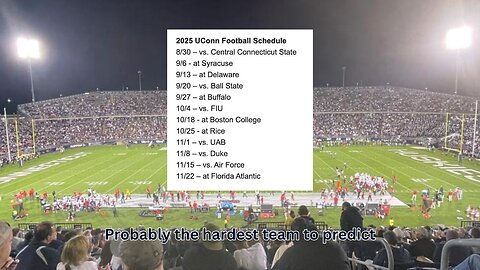If UConn keeps to form, they should be going back to a bowl game in 2025