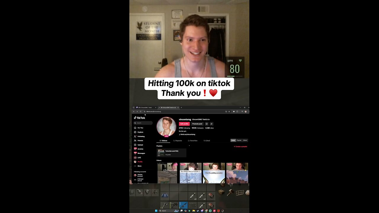 100k on tiktok!
