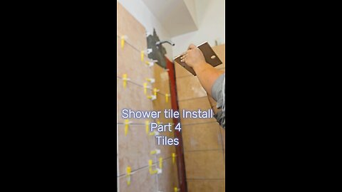 Shower Tile installation Part 4:Tiles