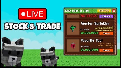 GROW A GARDEN STOCK AND TRADE 24/7 🔴 LIVE
