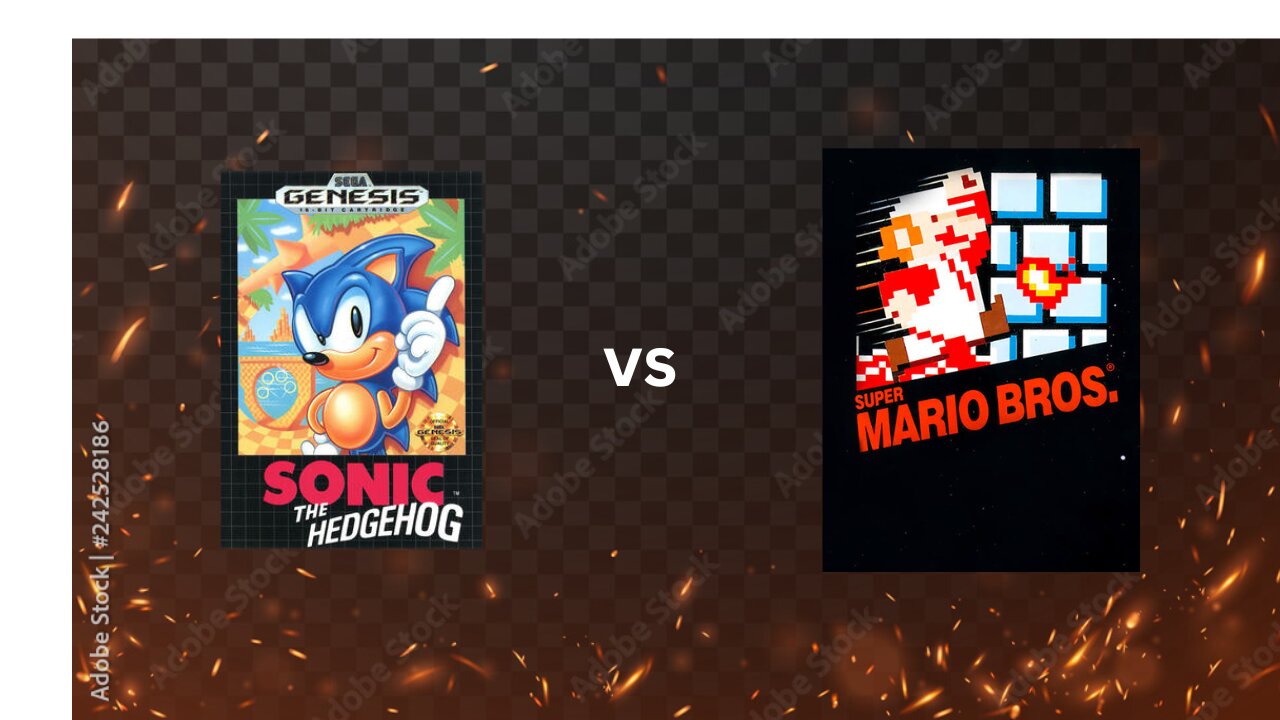 Sonic the hedgehog. VS Super Mario brothers.