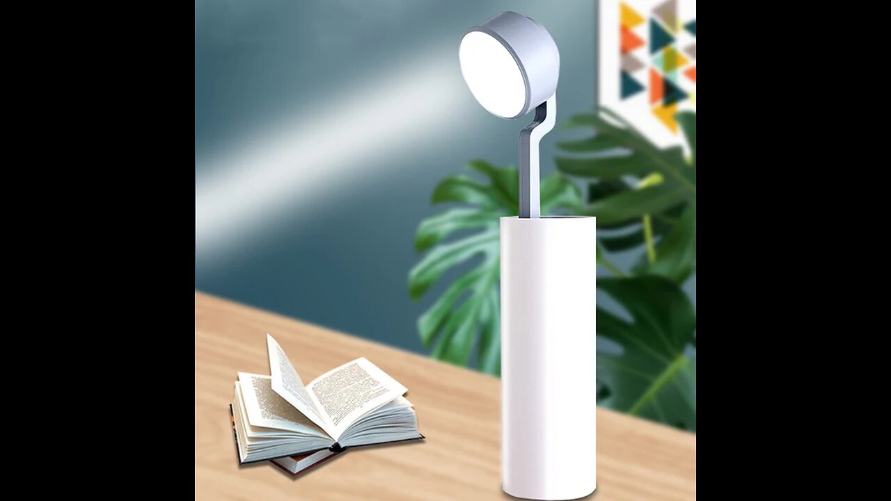 Mini Portable Rechargeable Cordless Lamp, with 3 Adjustable Brightness & Rotatable Design