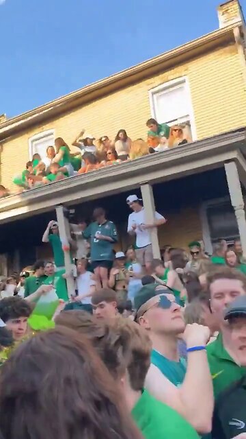 16 people injured after a roof collapses at a St. Patrick's Day frat party