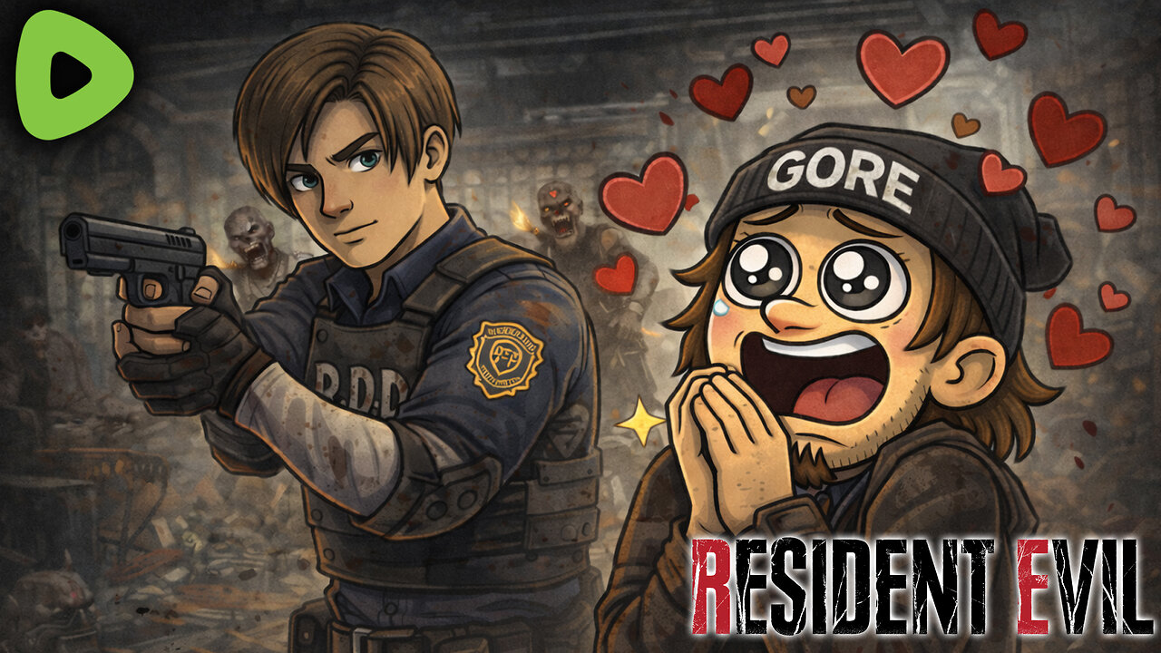 🧟 ♂ 💙🔫 RESIDENT EVIL 2 — I’M SUPPOSED TO BE SURVIVING, NOT STARING AT LEON 🔫💙🧟 ♂