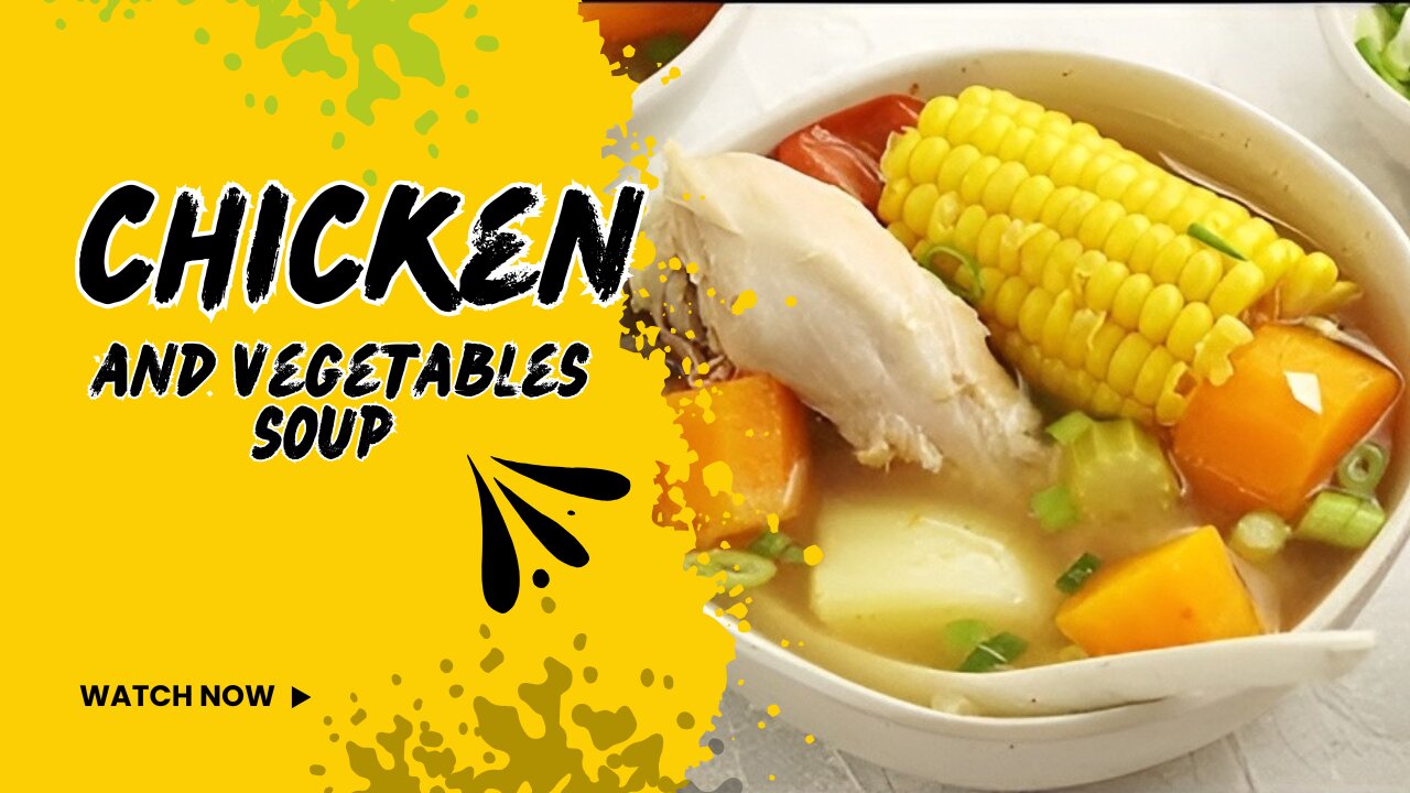 Quick and easy chicken and vegetables soup - ABC soup