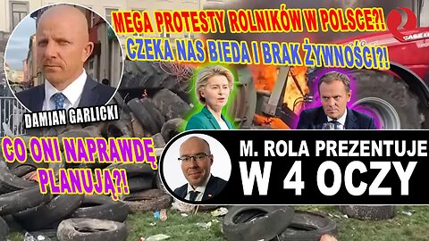 Mega protesty rolników w Polsce?! Czeka nas BIEDA I brak żywności?! CO ONI NAPRAWDĘ PLANUJĄ?! D. Garlicki u M. Roli!