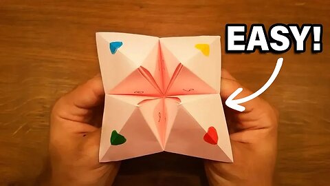 How To Make a Paper Fortune Teller - EASY Origami 4D