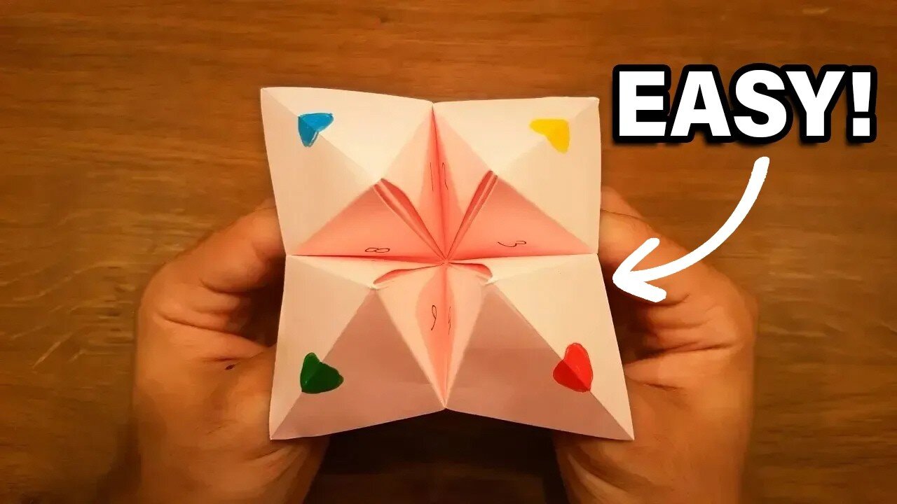 How To Make a Paper Fortune Teller - EASY Origami 4D