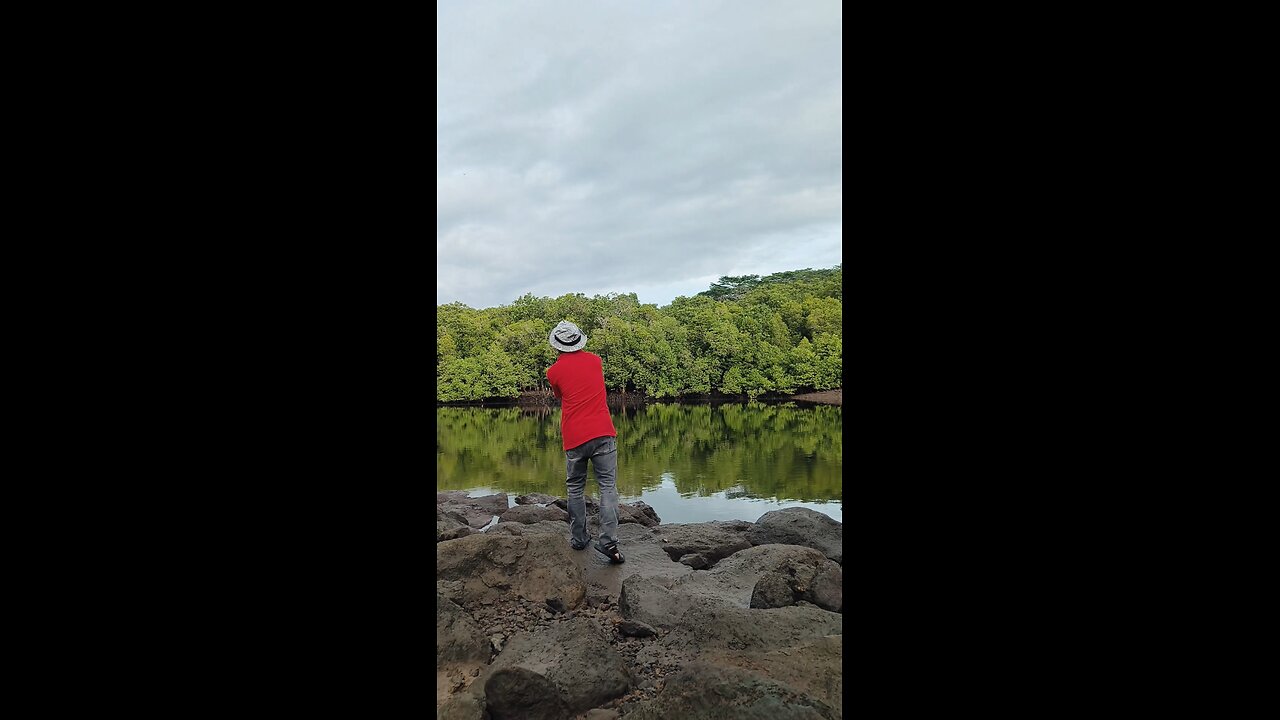 fishing handsome man