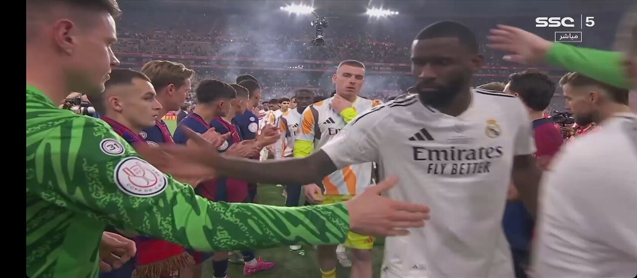 Barcelona celebration against Real Madrid