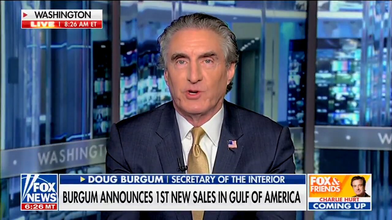 BURGUM: ANNOUNCING FIRST NEWS SALES IN GULF OF AMERICA
