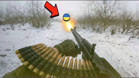 Russian PKM Machine Gunners In Heavy Trench Combat — Insane Ukrainian GoPro Footage