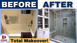 Before & After Bathroom Renovation - Expanded Shower, Vanity & More!