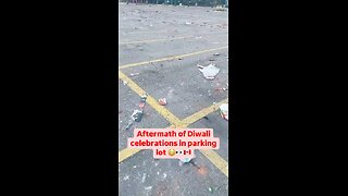 How Indians Leave Parking Lot in Canada After Diwali Festival