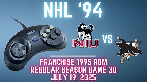NHL '94 Franchise League (1995) - Huskies (niuhuskie224) at Sharks (Len) {Genesis} Game 30 (OT!)