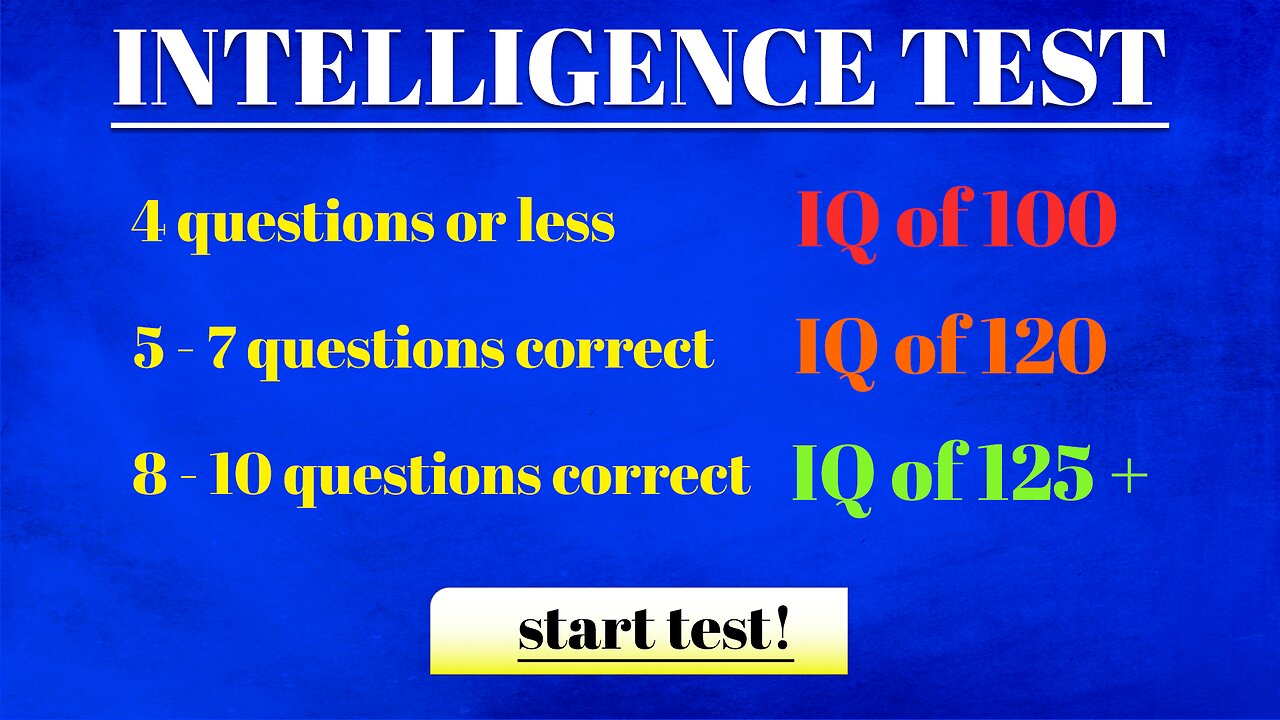 How well do you score in this IQ test?