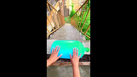 Breaking Bottles On Stairs 😮‍💨 #bottleonstair #glassbottle #satisfyingvideo #shorts #ytshorts