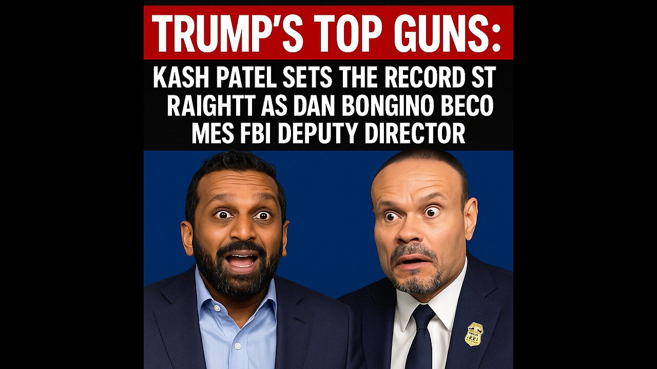 "Shock Shakeup: Dan Bongino Named FBI Deputy Director, Kash Patel Responds"
